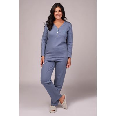 PJ4551---Pijama-suedine-azul-boreal-Angelica---frente